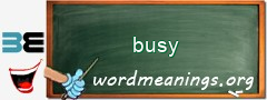 WordMeaning blackboard for busy